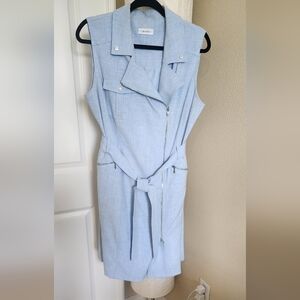 Calvin Klein lined dress with zippers